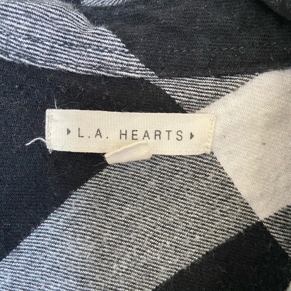 Pacsun (LA Hearts) black and white plaid shirt - Picture 3 of 3